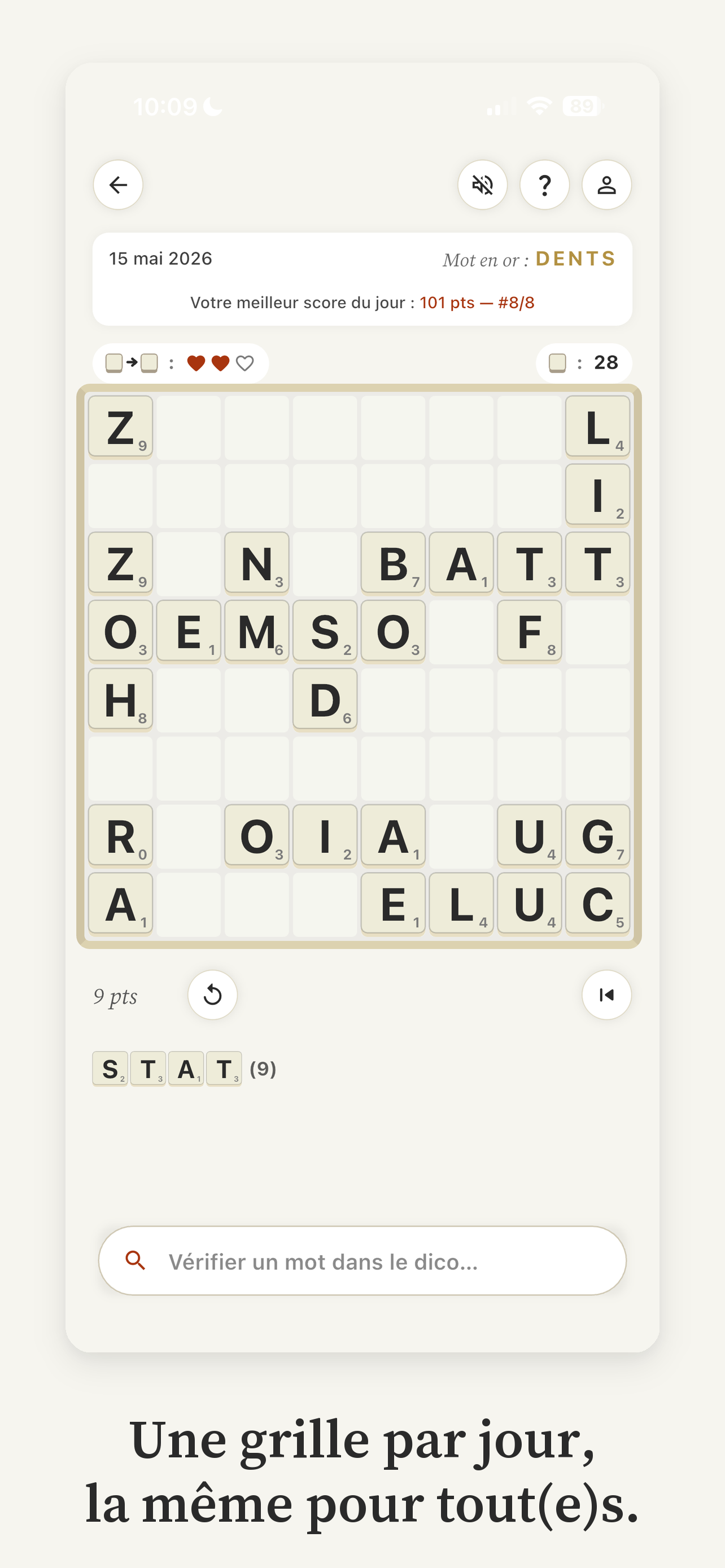 Hullabaloo — Grille de jeu